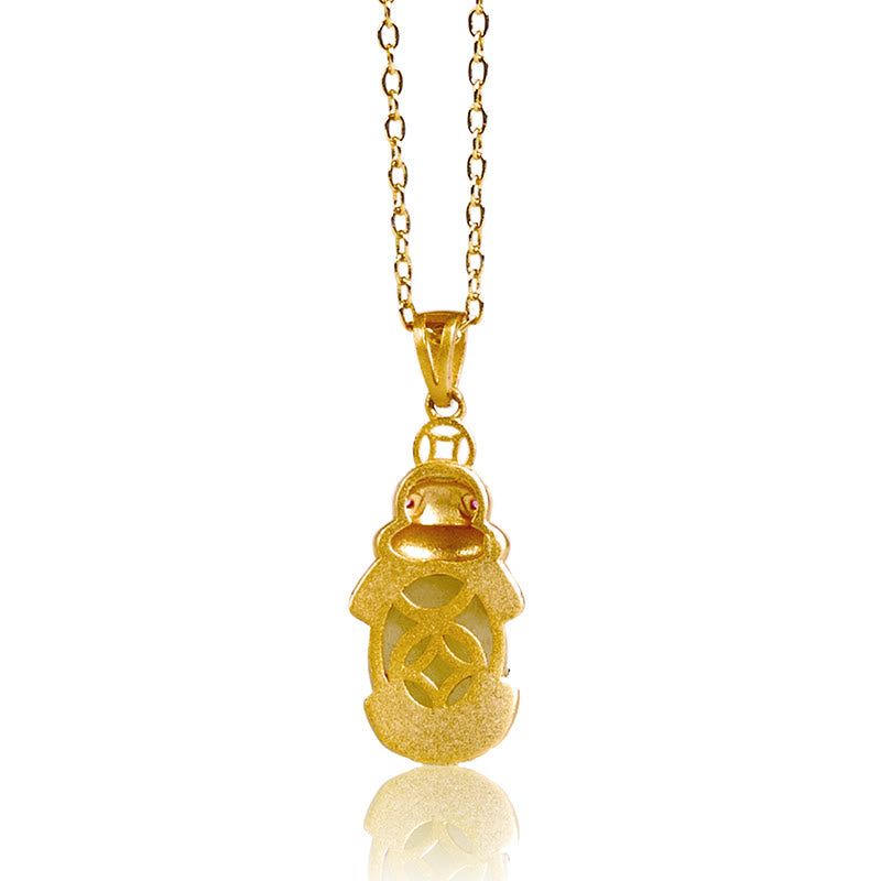 Buddha Stones Weiße Jade PiXiu Reichtum Glück Kette Halskette Anhänger - image 5