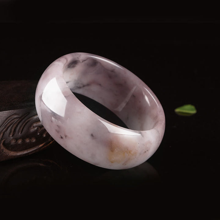 Buddha Stones Lila Jade Glück Schutz Armband Armreif