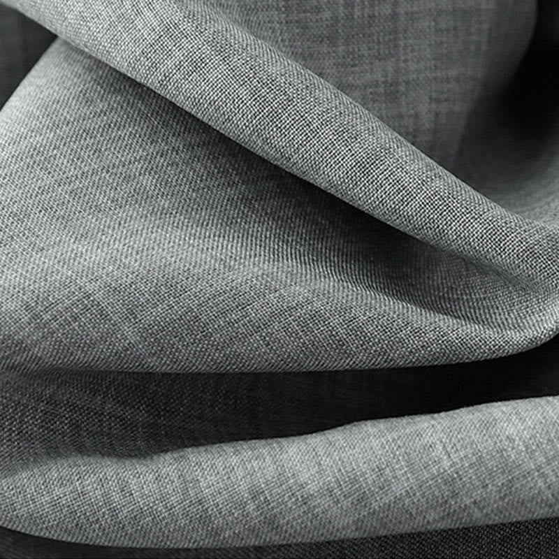 Buddha Stones Plain LightSteelBlue Damenhose aus Baumwollleinen mit weitem Bein und Taschen - image 6