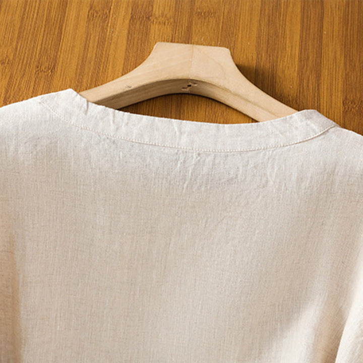 Buddha Stones Damen T-Shirt mit halblangen Ärmeln und Blumenmuster - image 17