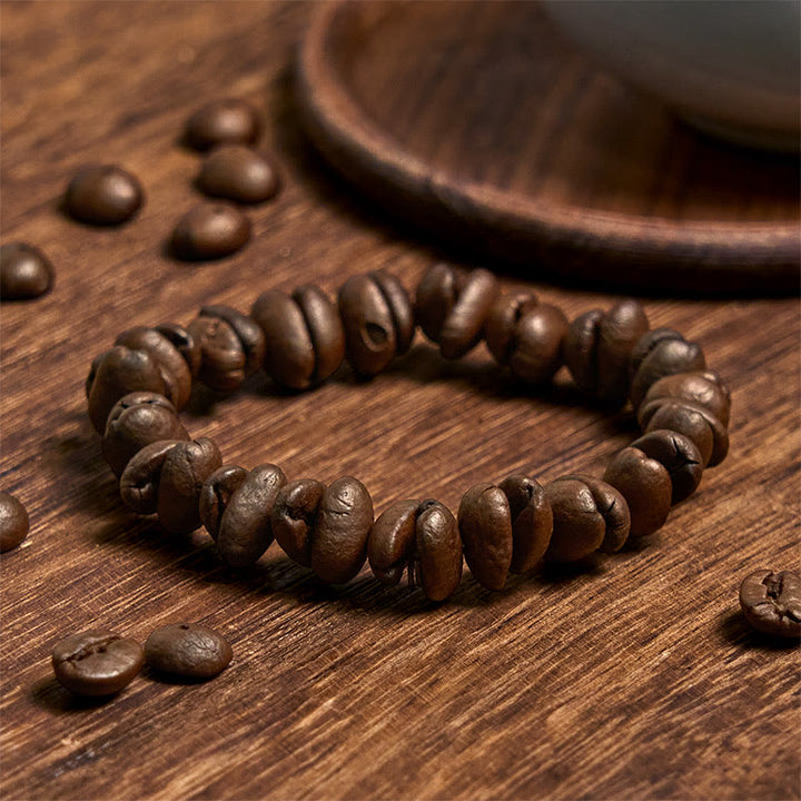 Buddha Stones Handgemachtes Armband aus natürlichen Kaffeebohnen - image 7