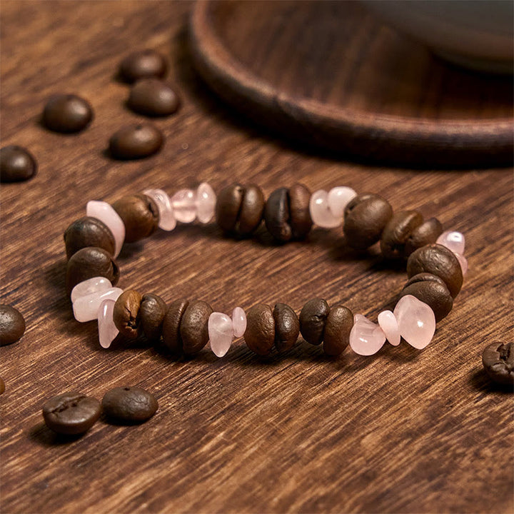 Buddha Stones Handgemachtes Armband aus natürlichen Kaffeebohnen, Amethyst, Citrin, Amazonit und unregelmäßigem Kristall - image 32