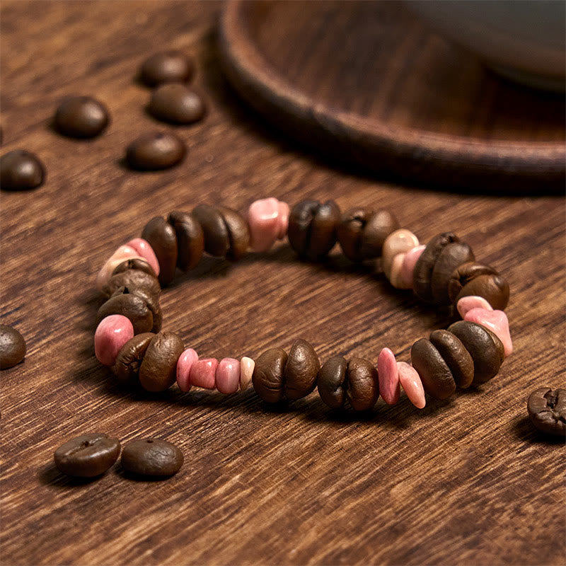 Buddha Stones Handgemachtes Armband aus natürlichen Kaffeebohnen, Amethyst, Citrin, Amazonit und unregelmäßigem Kristall - image 17