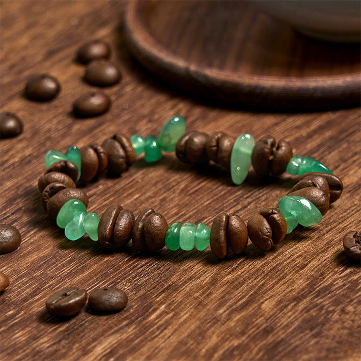 Buddha Stones Handgemachtes Armband aus natürlichen Kaffeebohnen, Amethyst, Citrin, Amazonit und unregelmäßigem Kristall - image 27