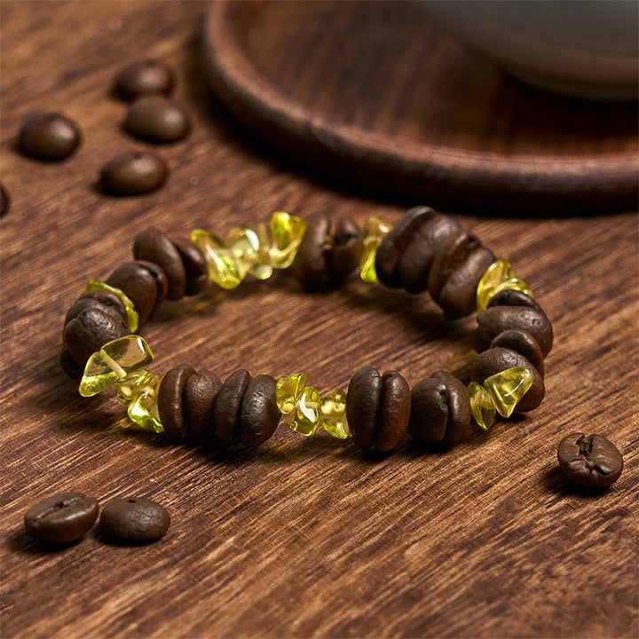 Buddha Stones Handgemachtes Armband aus natürlichen Kaffeebohnen, Amethyst, Citrin, Amazonit und unregelmäßigem Kristall - image 37