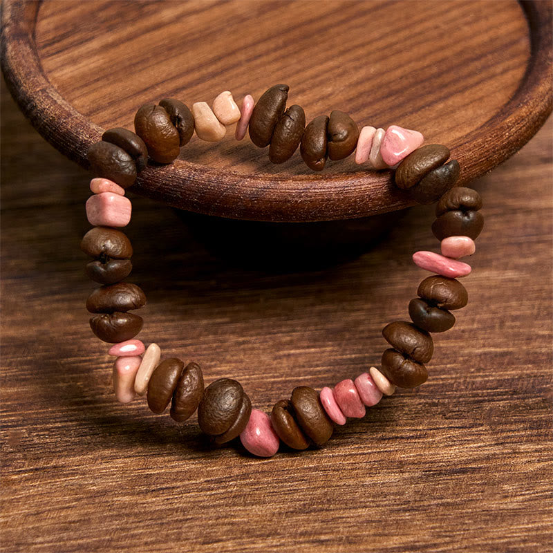 Buddha Stones Handgemachtes Armband aus natürlichen Kaffeebohnen, Amethyst, Citrin, Amazonit und unregelmäßigem Kristall - image 18