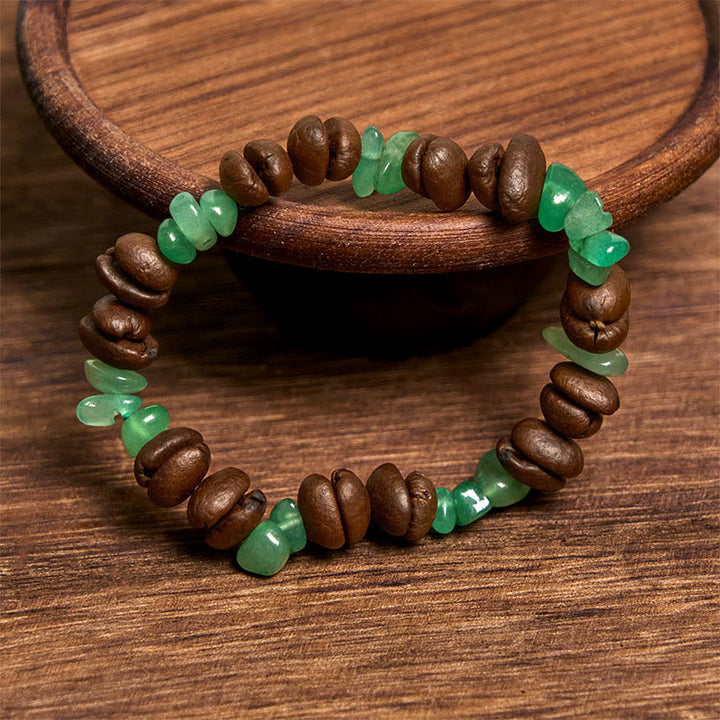 Buddha Stones Handgemachtes Armband aus natürlichen Kaffeebohnen, Amethyst, Citrin, Amazonit und unregelmäßigem Kristall - image 28