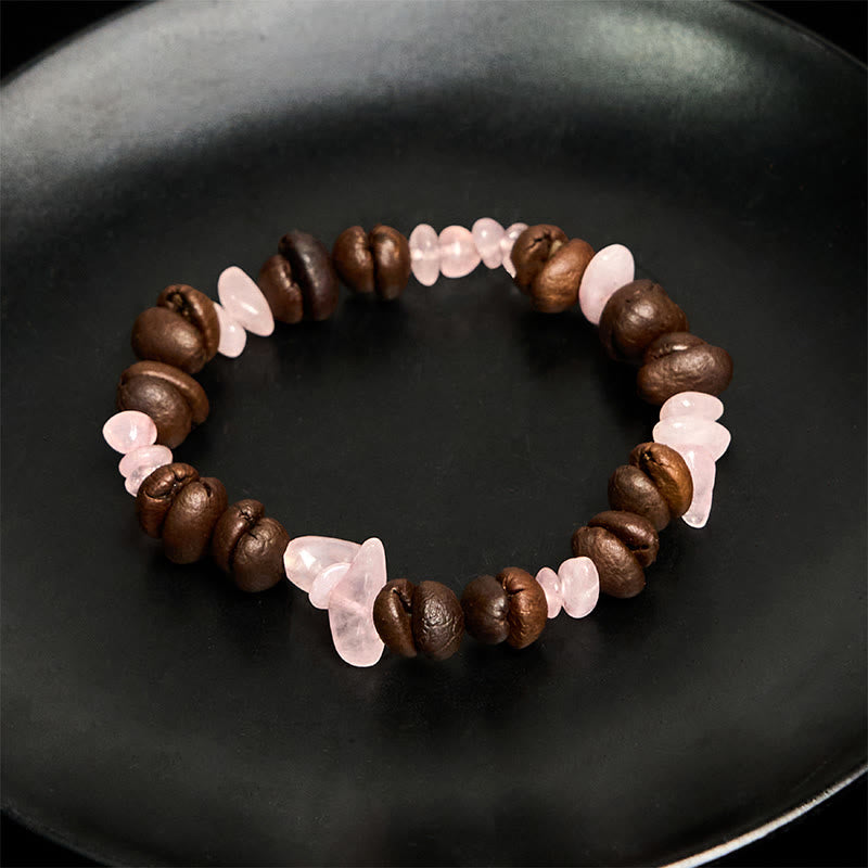 Buddha Stones Handgemachtes Armband aus natürlichen Kaffeebohnen, Amethyst, Citrin, Amazonit und unregelmäßigem Kristall - image 34