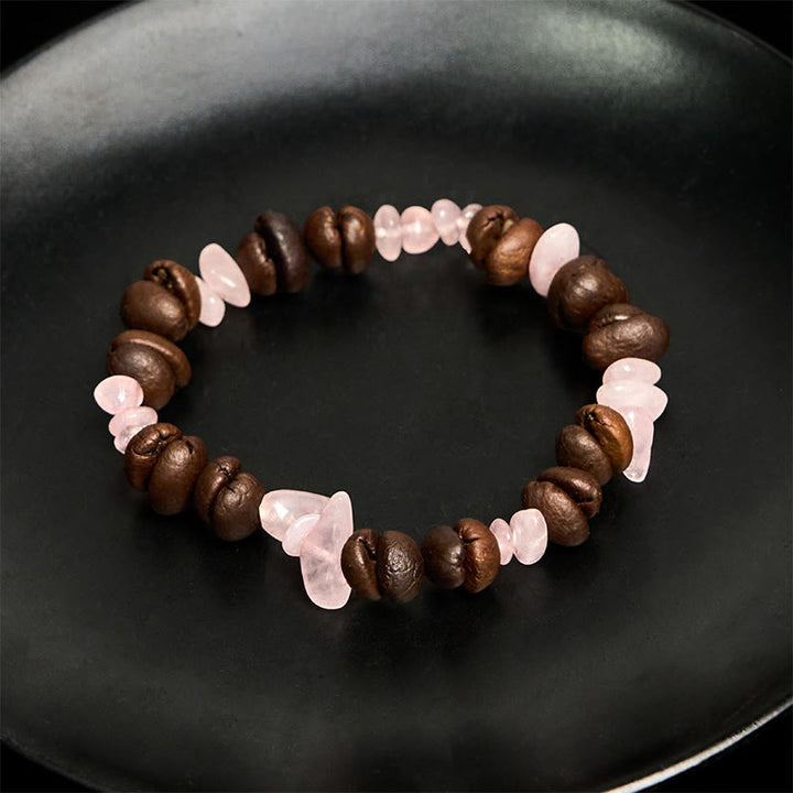 Buddha Stones Handgemachtes Armband aus natürlichen Kaffeebohnen, Amethyst, Citrin, Amazonit und unregelmäßigem Kristall - image 34