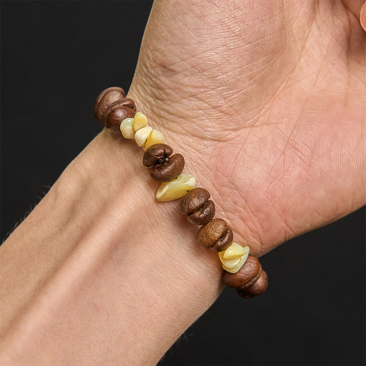 Buddha Stones Handgemachtes Armband aus natürlichen Kaffeebohnen, Amethyst, Citrin, Amazonit und unregelmäßigem Kristall - image 50