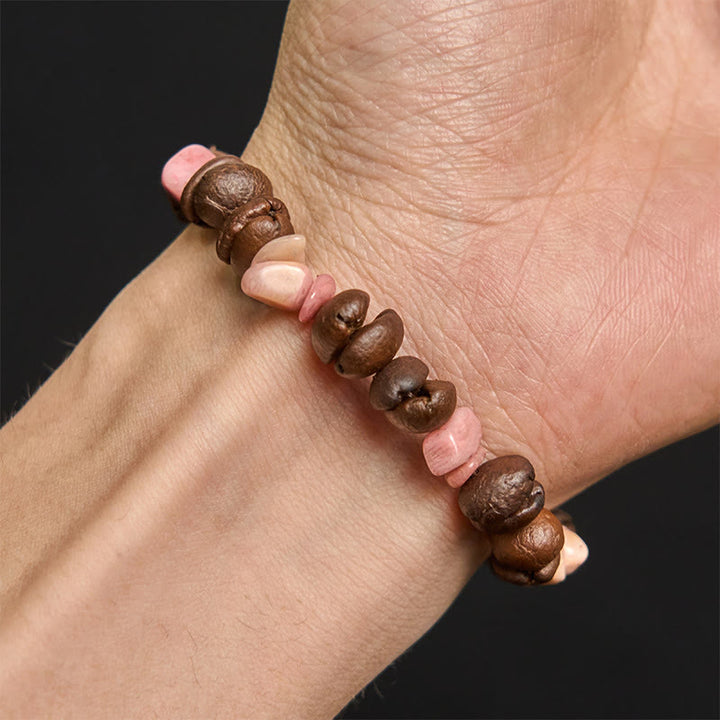 Buddha Stones Handgemachtes Armband aus natürlichen Kaffeebohnen, Amethyst, Citrin, Amazonit und unregelmäßigem Kristall - image 20