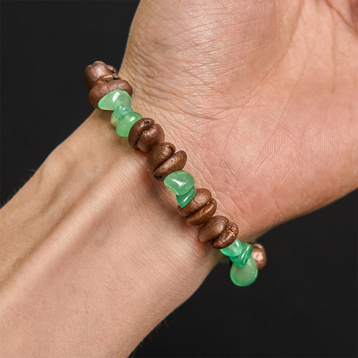 Buddha Stones Handgemachtes Armband aus natürlichen Kaffeebohnen, Amethyst, Citrin, Amazonit und unregelmäßigem Kristall - image 30