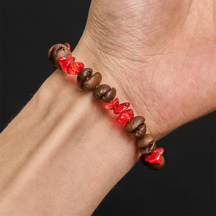 Buddha Stones Handgemachtes Armband aus natürlichen Kaffeebohnen, Amethyst, Citrin, Amazonit und unregelmäßigem Kristall - image 45