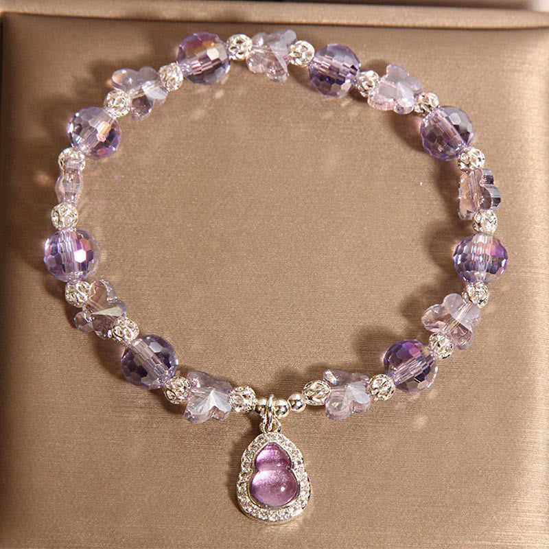 Buddha Stones Schmetterlings-Kürbis-Amethyst-Citrin-Labradorit-Balance-Armband - image 2