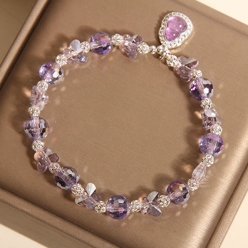 Buddha Stones Schmetterlings-Kürbis-Amethyst-Citrin-Labradorit-Balance-Armband - image 4