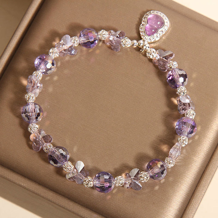 Buddha Stones Schmetterlings-Kürbis-Amethyst-Citrin-Labradorit-Balance-Armband - image 4