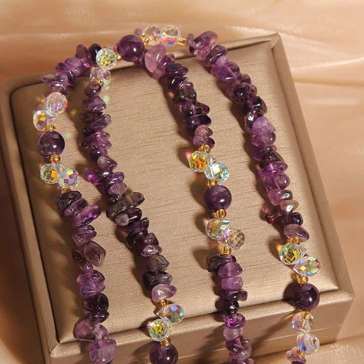Buddha Stones Schmetterling Blume Amethyst Erdbeere Quarz Balance Halskette Anhänger - image 4