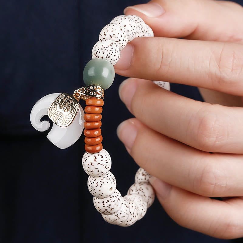 Buddha Stones, handpoliert, Stern, Mond, Bodhi-Samen, Elefantenmuster, innerer Frieden, Armband - image 11