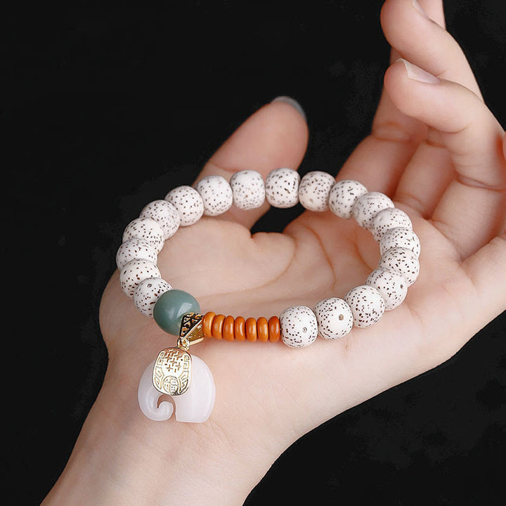 Buddha Stones, handpoliert, Stern, Mond, Bodhi-Samen, Elefantenmuster, innerer Frieden, Armband - image 8