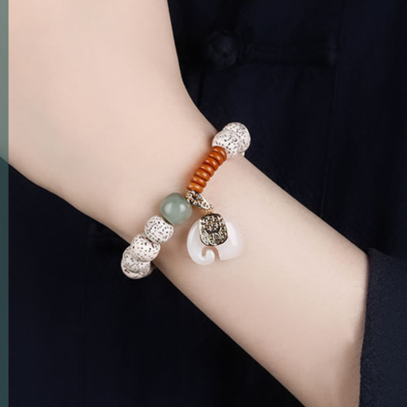Buddha Stones, handpoliert, Stern, Mond, Bodhi-Samen, Elefantenmuster, innerer Frieden, Armband - image 10