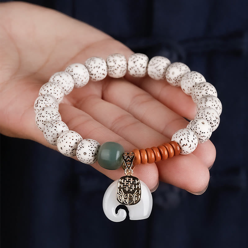 Buddha Stones, handpoliert, Stern, Mond, Bodhi-Samen, Elefantenmuster, innerer Frieden, Armband - image 9
