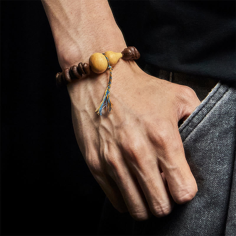 Buddha Stones Armband aus natürlichem Kürbis und Kaffeebohnen - image 5