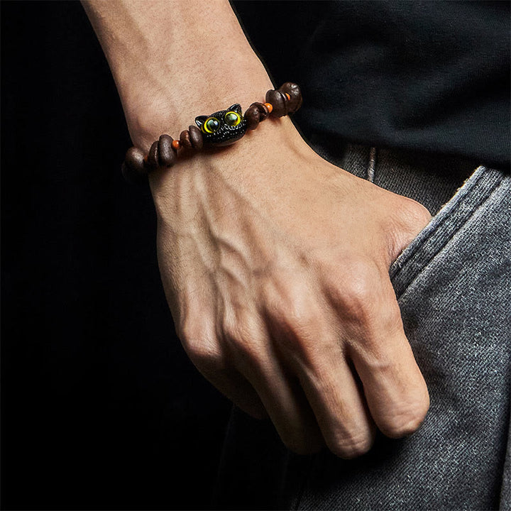 Buddha Stones Natürliches süßes Katzen-Kaffeebohnen-Armband - image 10