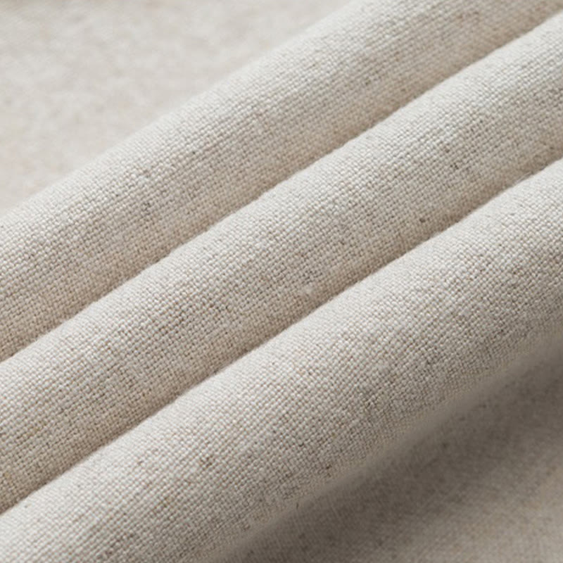 Buddha Stones Lässige, lockere Hose mit Froschknopf, schlichte Herrenhose aus Baumwolle und Leinen in den Längen 7–8 mit Taschen - image 10