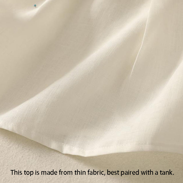 Buddha Stones Retro V-Ausschnitt Knopf Design Damen Baumwolle Ärmellose Weste - image 14