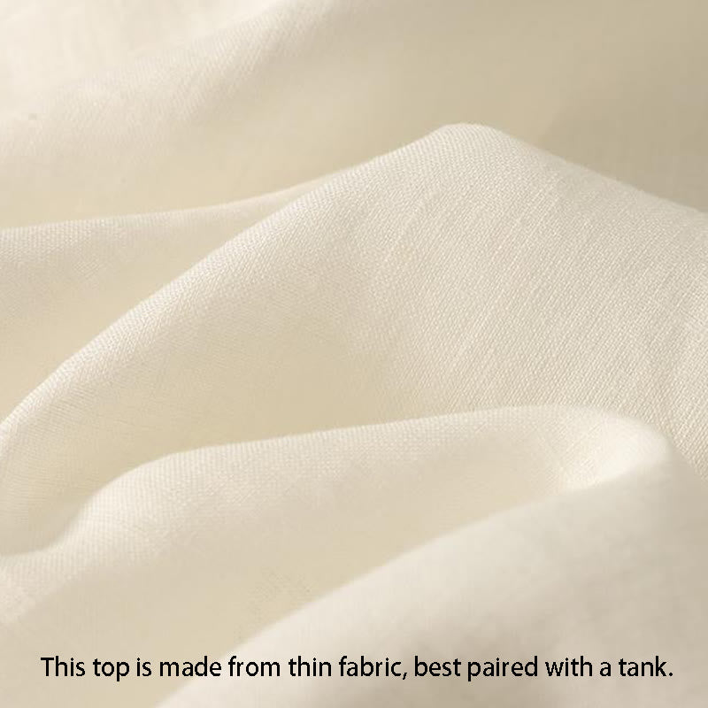 Buddha Stones Retro V-Ausschnitt Knopf Design Damen Baumwolle Ärmellose Weste - image 15