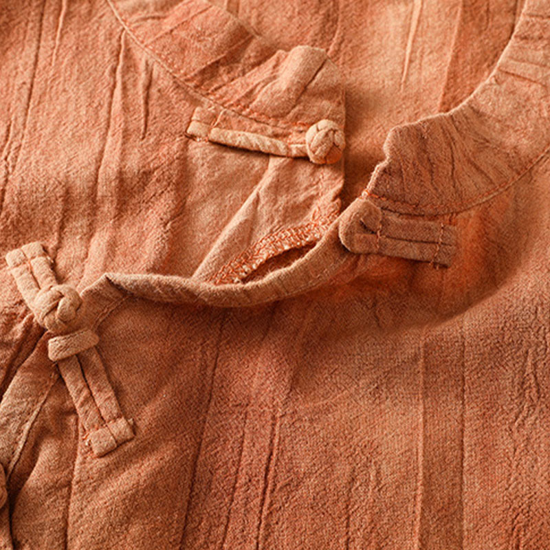 Buddha Stones Damen-Weste mit Retro-Froschknopf-Design, ärmellos, Baumwolle - image 6