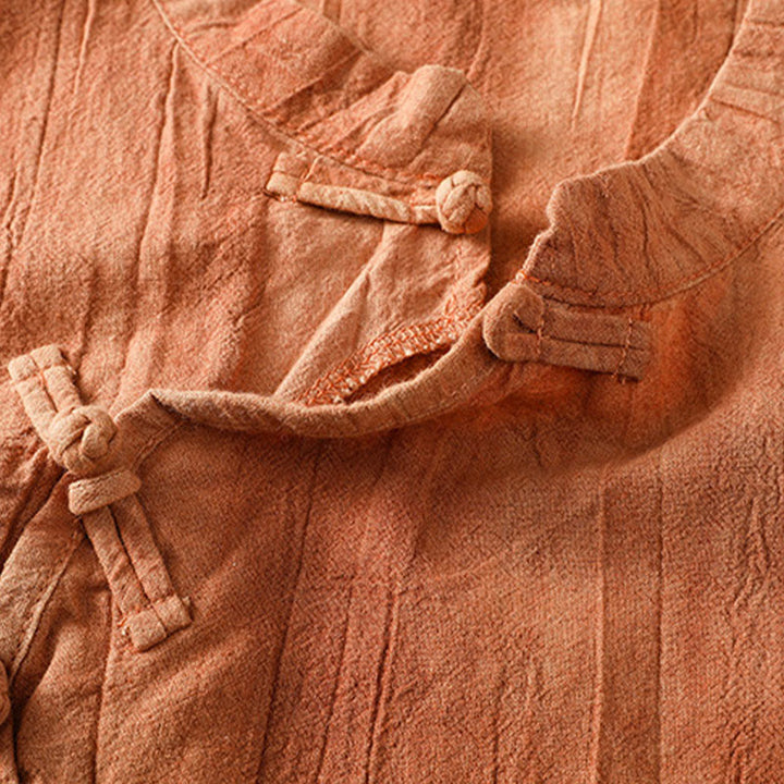 Buddha Stones Damen-Weste mit Retro-Froschknopf-Design, ärmellos, Baumwolle - image 6