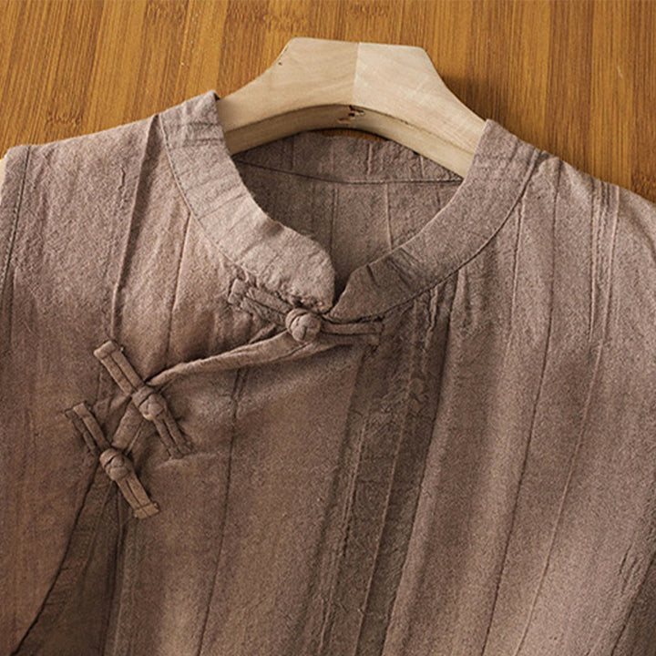 Buddha Stones Damen-Weste mit Retro-Froschknopf-Design, ärmellos, Baumwolle - image 13