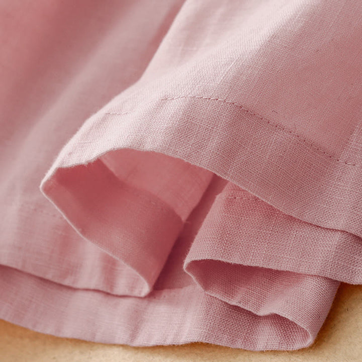 Buddha Stones Sommer-Caprihose mit elastischer Taille und weitem Bein für Damen mit Taschen - image 10