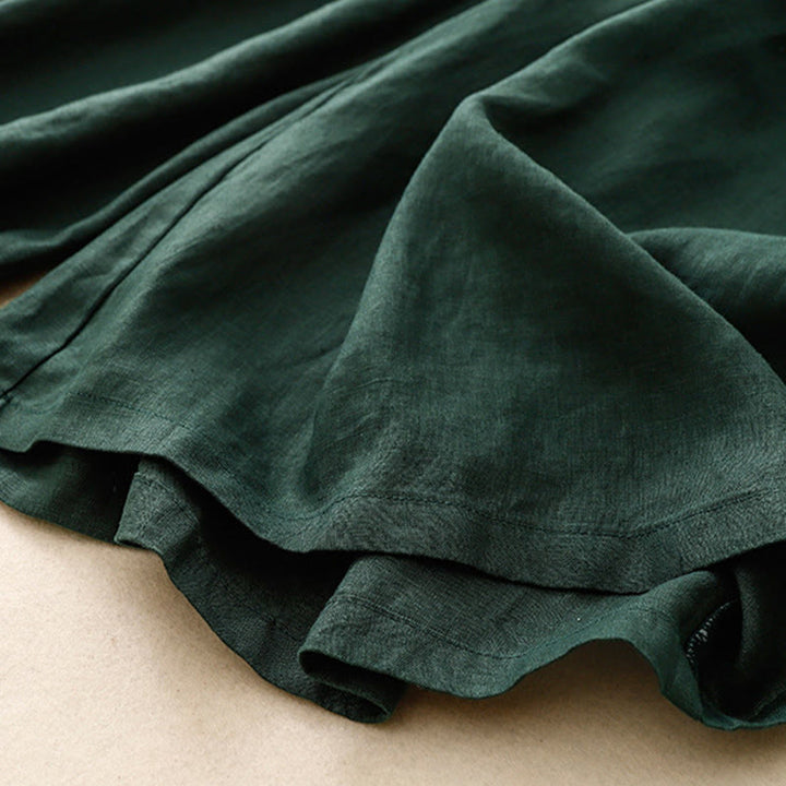 Buddha Stones Sommer-Caprihose mit elastischer Taille und weitem Bein für Damen mit Taschen - image 28