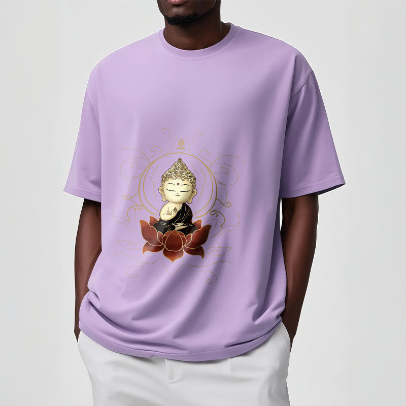 Buddha Stones Ruhigen Sitzenden Buddha Lotus Muster T T-shirt - image 18
