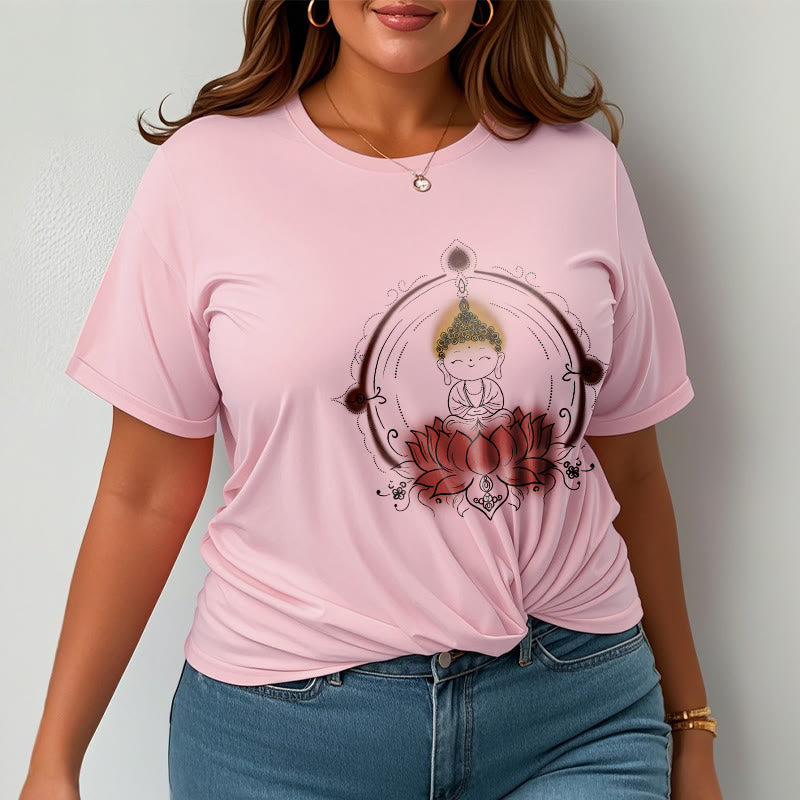 Buddha Stones Freude Buddha Lotus Mandala Muster T T-shirt - image 14