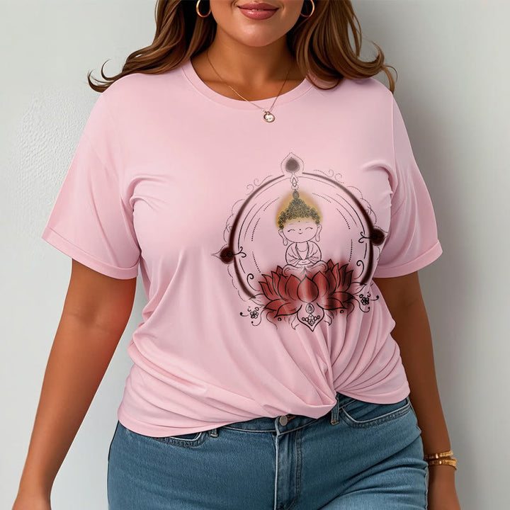 Buddha Stones Freude Buddha Lotus Mandala Muster T T-shirt - image 14