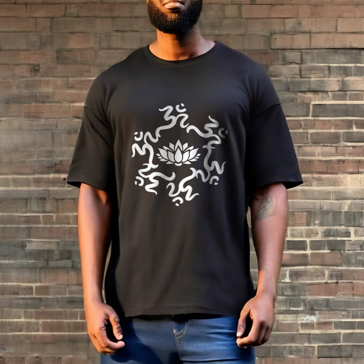 Buddha Stones OM Symbol Lotus Blume Muster T T-shirt - image 5