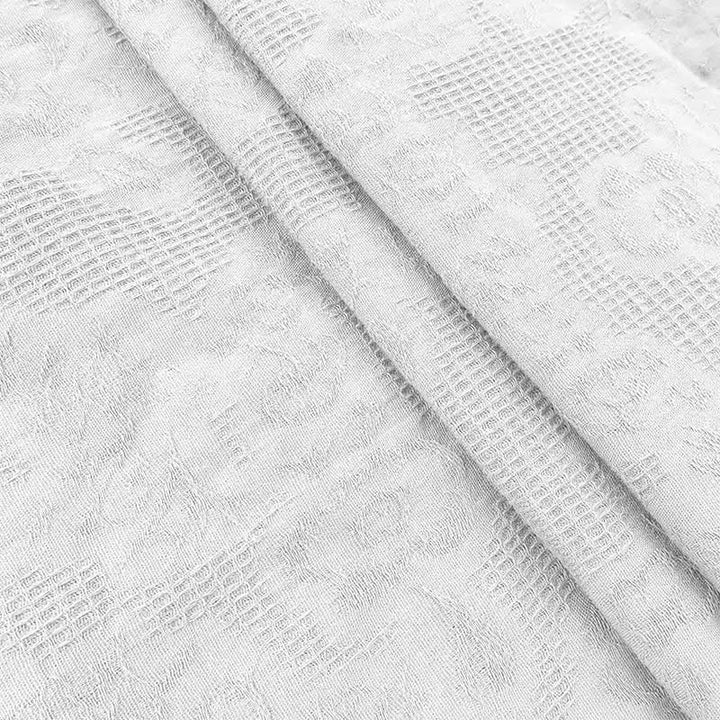 Buddha Stones Sommer-Jacquard-Midikleid aus Baumwolle und Leinen mit Kordelzug und Faltendesign und Taschen - image 8