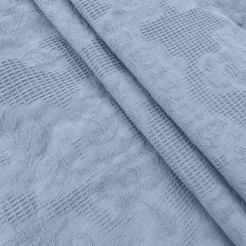 Buddha Stones Sommer-Jacquard-Midikleid aus Baumwolle und Leinen mit Kordelzug und Faltendesign und Taschen - image 20