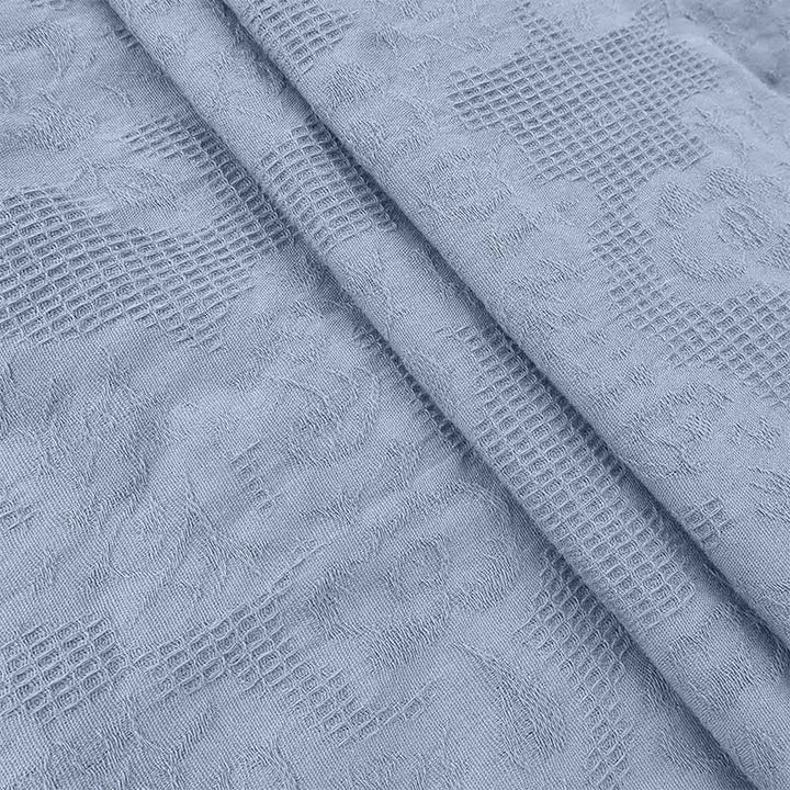 Buddha Stones Sommer-Jacquard-Midikleid aus Baumwolle und Leinen mit Kordelzug und Faltendesign und Taschen - image 20