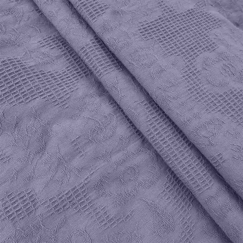 Buddha Stones Sommer-Jacquard-Midikleid aus Baumwolle und Leinen mit Kordelzug und Faltendesign und Taschen - image 11