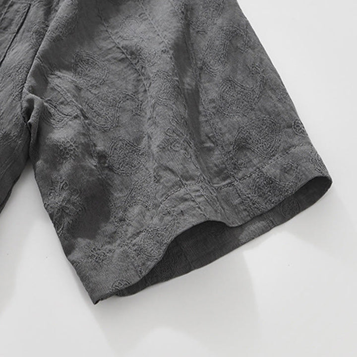 Buddha Stones Commute Plain Buttons Herren Kurzarmhemd mit Taschen - image 7