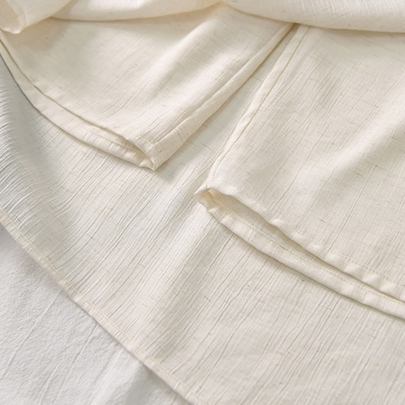 Buddha Stones Damenrockhose mit einfarbigem Saum und Schlitzdesign und Taschen - image 10