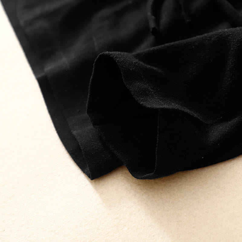 Buddha Stones Damen-Langarmjacke aus Baumwollleinen mit Froschknöpfen und Taschen - image 15