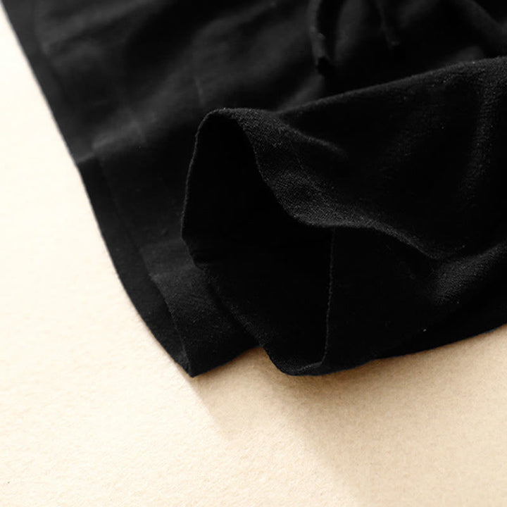 Buddha Stones Damen-Langarmjacke aus Baumwollleinen mit Froschknöpfen und Taschen - image 15