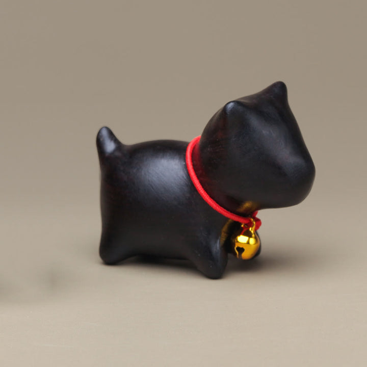 Buddha Stones, grünes Sandelholz, kleines Blatt, rotes Sandelholz, süße Katzentiere, beruhigende Friedensdekoration - Kleiner schwarzer Hund aus Ebenholz - image 30