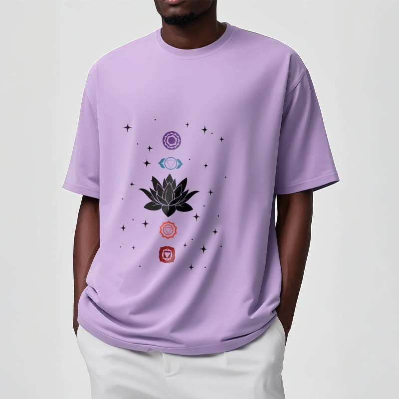 Buddha Stones Casual Lotus Blume Chakren Muster T T-Shirt - image 18