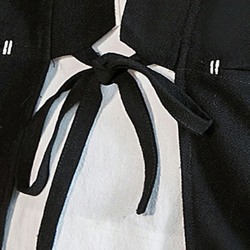 Buddha Stones Schnürjacke aus Baumwollleinen, Herren-Kimono mit Dreiviertelärmeln und Taschen - image 17